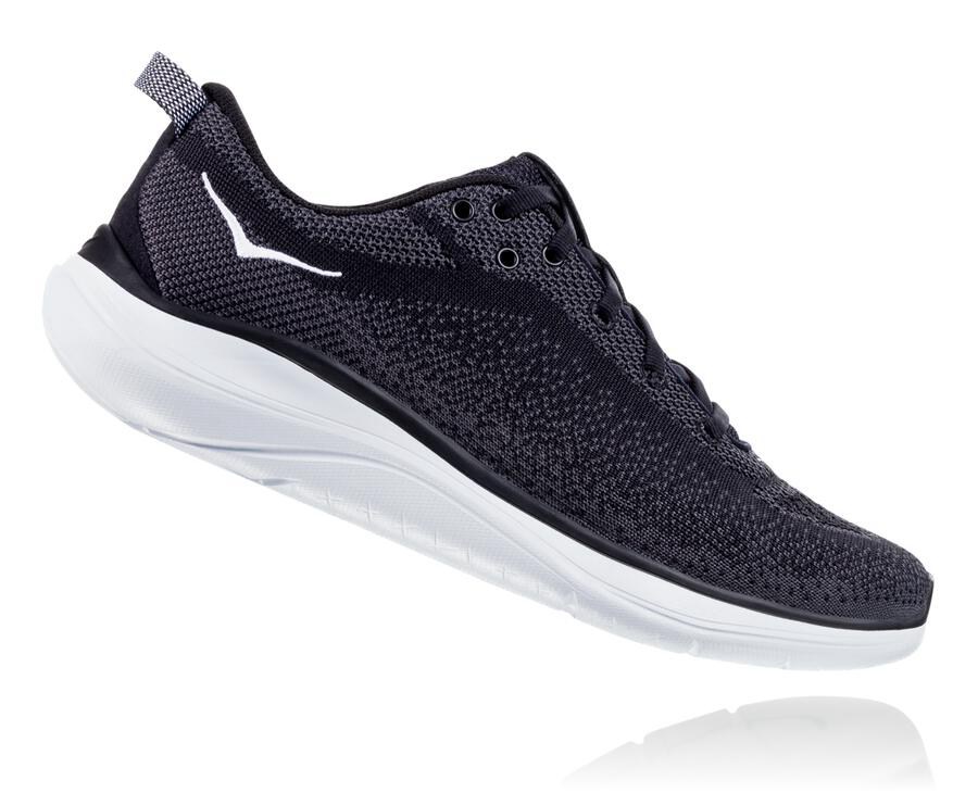 Hoka One One Hupana Flow Löparskor Herr - Svarta/Vita - FBVEP-2970